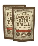 All Y'alls Foods Vegan Bacon Bits - Big and Crunchy - Plant Based, Non-GMO, Gluten Free, High Protein (2-Pack) 2.69 Ounce (Pack of 2) - Buy Online on GoSupps.com