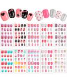 240 Pieces Children False Nails Kids Girls Press On Short Artificial Fake Nails - Pink Heart Design - Nail Decoration Kit for Girls - Buy Online on GoSupps.com