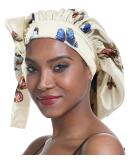 Sengterm Satin Sleeping Cap for Black Women | Double Layer Elastic Bonnet with Silky Band for Long Curly Hair - Buy Online on GoSupps.com