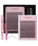 Cluster Eyelash Extensions Kit 240Pcs 30D 0.07 DCurl Mix 9-15mm Lashes - DIY Individual Soft Natural False Eyelashes with Bond, Seal & Applicator - 30P Kit - Buy Online on GoSupps.com