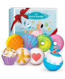 8 Organic Luxurious Bath Bombs Gift Set - Vegan Gifts for Women & Children | Perfect for Christmas Mother's Day & Valentine's Day - Buy Online on GoSupps.com