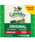 Greenies Original Dental Chews for Dogs, Regular (25-50lb. Dogs), Natural Dog Treats 36 Count (Pack of 1) - Buy Online on GoSupps.com