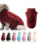 Famkit XL Pet Dog Turtleneck Sweater - Warm Pullover Knitwear for Small Dogs Fashionable Red Dog Clothing Ships Internationally - Buy Online on GoSupps.com