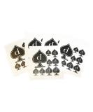 40pc Queen of Spades Temporary Tattoos Set - Unique Designs for Card Game Lovers - Buy Online on GoSupps.com