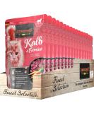 Leonardo Frischbeutel 16x85g calf + vegetables |Cereal -free wet food for cats |Wet food single feed in the single portion bag - Buy Online on GoSupps.com