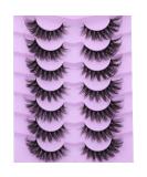 JIMIRE Faux Mink Eyelashes Fluffy 17MM 6D Cat Eye False Eyelashes Volume Natural Fake Strip Lashes 7 Pairs Pack Look Like Eyelash Extensions - Buy Online on GoSupps.com