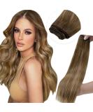 LAAVOO Real Hair Sew-In Extensions | 35cm Balayage Brown Ombre Weft | Remy 80g #8/16/8 - Buy Online on GoSupps.com
