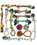 Fur & Bone 10 Pack Dog Rope Toy Dog Chew Toys for Aggressive Chewers - Cotton Puppy Toys | Dog Toys Indestructible for Dog Chews | Dog Toy Indestructible Dog Toys Dog Accessories Chew Toys for Dogs - Buy Online on GoSupps.com
