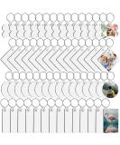 120Pcs Sublimation Keychain Blanks Bulk, DIY MDF Blanks Keychain with Keyrings, 4 Shape Sublimation Blank Keychain, Double-Sided Printed Heat Transfer Keychain - Buy Online on GoSupps.com