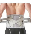 Funcy X-Large Gray Back Brace for Men & Women - Lower Back Pain Relief, Breathable Support Belt for Heavy Lifting, Anti-Skid Lumbar Support for Herniated Disc, Sciatica, Scoliosis - Buy Online on GoSupps.com