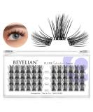 Beyelian C Curl Cluster Eyelashes - 48 PCS Luxury DIY Individual Lashes 0.07mm 16mm | Super Thin Black Band for At-Home Extensions - Buy Online on GoSupps.com