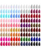 864 Short Almond Press on False Nails - Glossy Full Cover Colorful Artificial Nails for Nail Art Salon - Buy Online on GoSupps.com