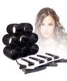 Mirzian 16 Pcs Jumbo Hair Rollers Set - Heatless Self Grip Velcro Curlers & Duckbill Clips for Long Hair - No Heat Rollers (44mm) - Buy Online on GoSupps.com