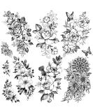 Kotbs 6 Sheets Large Sexy Flower Rose Temporary Tattoos for Women - Waterproof Black Floral Arm Tattoo Stickers - Floral Body Art Fake Tattoos for Adults - Buy Online on GoSupps.com
