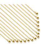 20 Pack Necklace Chains Gold Plated Stainless Steel Cable Chain Necklace Bulk for Jewelry Making 18 Inches - Buy Online on GoSupps.com