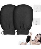 Peeling Glove Body Set - 2pc Dewy Hours Exfoliating Massage & Hammam Shower Sponge for Skin - Black Body & Face Scrub - Buy Online on GoSupps.com