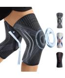 CAMBIVO 2 Pack Knee Brace with Side Stabilizers & Patella Gel Pad - XX-Large Black Grey | Knee Support for Weightlifting & Climbing - Compression Sleeves for Pain Relief & Arthritis - Buy Online on GoSupps.com