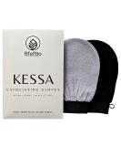 BFefBo Exfoliating Glove Kessa Mitt - Black & Grey | Ultra Coarse Natural Body Care for Deep Exfoliation | Silky Smooth Skin | Plant-Based - Buy Online on GoSupps.com