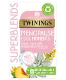 Twinings Superblends Menopause Cool Moments Peach Herbal Tea infusion with Lemon Balm Honey Blush & Vitamin B6 20 Biodegradable Bags - Buy Online on GoSupps.com