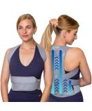 Posture Corrector for Men & Women - Comfortable Back Brace & Spine Support - XXL Gray - Buy Online on GoSupps.com