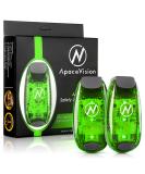 LED Safety Light (2 Pack) + Free Bonuses | Clip On Strobe/Running Lights for Runners, Dogs, Bike, Walking | The Best High Visibility Accessories for Your Reflective Gear, Bicycle etc Green - Buy Online on GoSupps.com