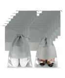 18 PCS Travel Shoe Bags - Drawstring Storage Organizers for Men and Women - Dustproof & Waterproof Grey Shoe Bags - Buy Online on GoSupps.com