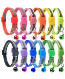 Nearasu 12 Pack Cat Collars Reflective Safety Quick Release Buckle Cat Collar for Cat Kitten Pet Breakaway With Bell Adjustable Large Hi Vis 20-34cm For All Domestic Cats Male Female (Multi-colored) - Buy Online on GoSupps.com