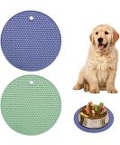 Lick Mat Dog - Silicone Round Bowl Pad for Medium & Small Pets | 2-Piece Cat & Dog Leak Mat Underlay - Buy Online on GoSupps.com