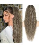 Pference Extensions Long Wrapped Hair Part Ponytail - Natural Art Hair Extensions for Women | 65cm Afro Braid Ponytail with Ash Dark Blonde Highlights & Ash Brown - Shop Now! - Buy Online on GoSupps.com