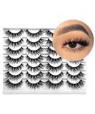 Jiocolor Fluffy False Eyelashes 7 Pairs - 3D 6D Long Wispy Natural Look Faux Mink Lashes - Pack X23 - 11mm-17mm - Buy Online on GoSupps.com