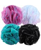 BTYMS 4-Piece Large Shower Loofahs - 75g Body Pouf Mesh Sponge for Bathing Style K - Perfect for Luxurious Cleansing - Buy Online on GoSupps.com