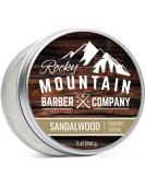 Shaving Cream for Men with Sandalwood Essential Oil - Thick Lather for Traditional and Cartridge Shaving - by Rocky Mountain Barber Company  5oz Tin - Buy Online on GoSupps.com