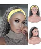 CINHOO Grey Curly Wave Headband Wig for Black Women - 15 Inch Synthetic Half Wig with Attached Headband - Afro Kinky Curly Style - Buy Online on GoSupps.com