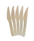 KingSeal FSC Certified Disposable Wood Cutlery Knife, Biodegradable and Earth Friendly, 6.5 Inch Length - 1 Pack of 100 pcs - Buy Online on GoSupps.com
