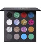 UCANBE Glitter Eyeshadow Palette - 12 Chunky & Fine Glitter + 4 Pigmented Eye Shadows for Theater Cosplay Halloween & More | International Shipping - Buy Online on GoSupps.com