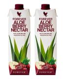 Forever Aloe Berry Nectar 1L - 90.7% Inner Leaf Aloe Vera Gel with Apple, Cranberry Juice - Vegan, Vegetarian, Gluten-Free - Buy Online on GoSupps.com