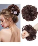 Silk-Co Hair Part with Rubber Band - Wavy Soft Bun Hair Extensions | Natural Black & Dark Red | 25g Thickening Messy Bun Updos - Buy Online on GoSupps.com