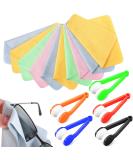 Lurrose 10pcs Microfiber Eyeglass Cleaner Cloth & Brush Set for Glasses and Screens - Buy Online on GoSupps.com