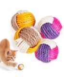4-Pack Eco-Friendly Sisal Rope Balls for Cats - Interactive Scratch Toys & Pet Play Accessories - Buy Online on GoSupps.com