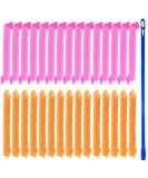 TUPARKA 30 Pack Magic Hair Curlers Spiral Curls Styling Rollers Kit - No Heat Curler for Extra Long Hair up to 22 Inch | Yellow & Pink - Buy Online on GoSupps.com