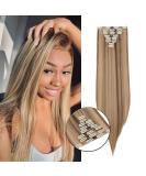 26inches Clip in Hair Extensions #Ash&Dark Blond 100% Synthetic Hairpiece Extension 8pcs Long Straight Hair Pieces For Full Head 26 Inch Straight #Ash&Dark Blond - Buy Online on GoSupps.com