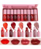 10 Colors Korean Lip Gloss Mini Lip Tint Stain Set - Long Lasting Water Lip Stains - High Pigment Moisturizing Liquid Lipstick - Glitter Lip Gloss - 1 Fl Oz (Pack of 1) - Buy Online on GoSupps.com
