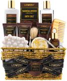 Men's 14Pc Sandalwood Bath Gift Set | Self Care Kit & Relaxing Grooming Basket - Perfect Gift for Dad Boyfriend Husband & Birthdays - Buy Online on GoSupps.com