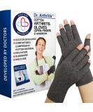 Doctor-Designed Compression Gloves for Arthritis & Tendonitis - Comfortable Fingerless Support (1 Pair Size S) - Buy Online on GoSupps.com