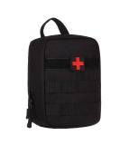 HuntVP Tactical Empty First Aid Bag - Waterproof Molle Pouch with Red Cross Patch for Camping & Outdoor Emergency - 1000D Black Military Gear - Buy Online on GoSupps.com