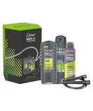 Dove Men+Care Sport Active Trio Gift Set - Body Wash, Shampoo & Conditioner, Anti-perspirant with Jump Rope - Perfect 3-Piece Gift for Him - Buy Online on GoSupps.com