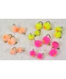 Tungsten Bead Egg Fly in Pink, Peach, Chartreuse or Assorted | Trout Fishing Flies | Mustad Signature Fly Hooks 18ct Multi Color Assortment - Buy Online on GoSupps.com
