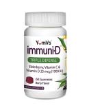 YumV's Elderberry Gummies with Vitamin C & D - 60 Berry Flavor Immunity Support - Buy Online on GoSupps.com