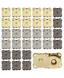 30 Piece Plum Magnetic Snap Buttons for Clothes Purse Handbag Scrapbook Homemade Sewing Craft (Black+Gold+Silver) - Buy Online on GoSupps.com