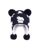 LANGZHEN Toddler Winter Hat Earflap Knit Cap for Baby Boys Girls 2-4 Years - Polar Bear Navy - Buy Online on GoSupps.com